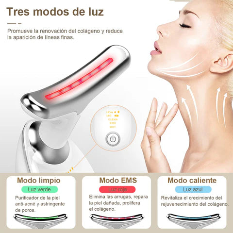 MASAJEADOR FACIAL CUELLO LED ANTIEDAD