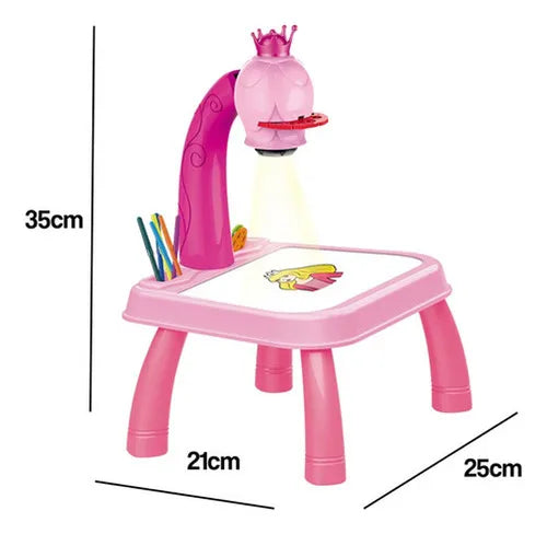 MESA DE PROYECTOR INFANTIL CON DISEÑO DE PIZARRA MAGICA