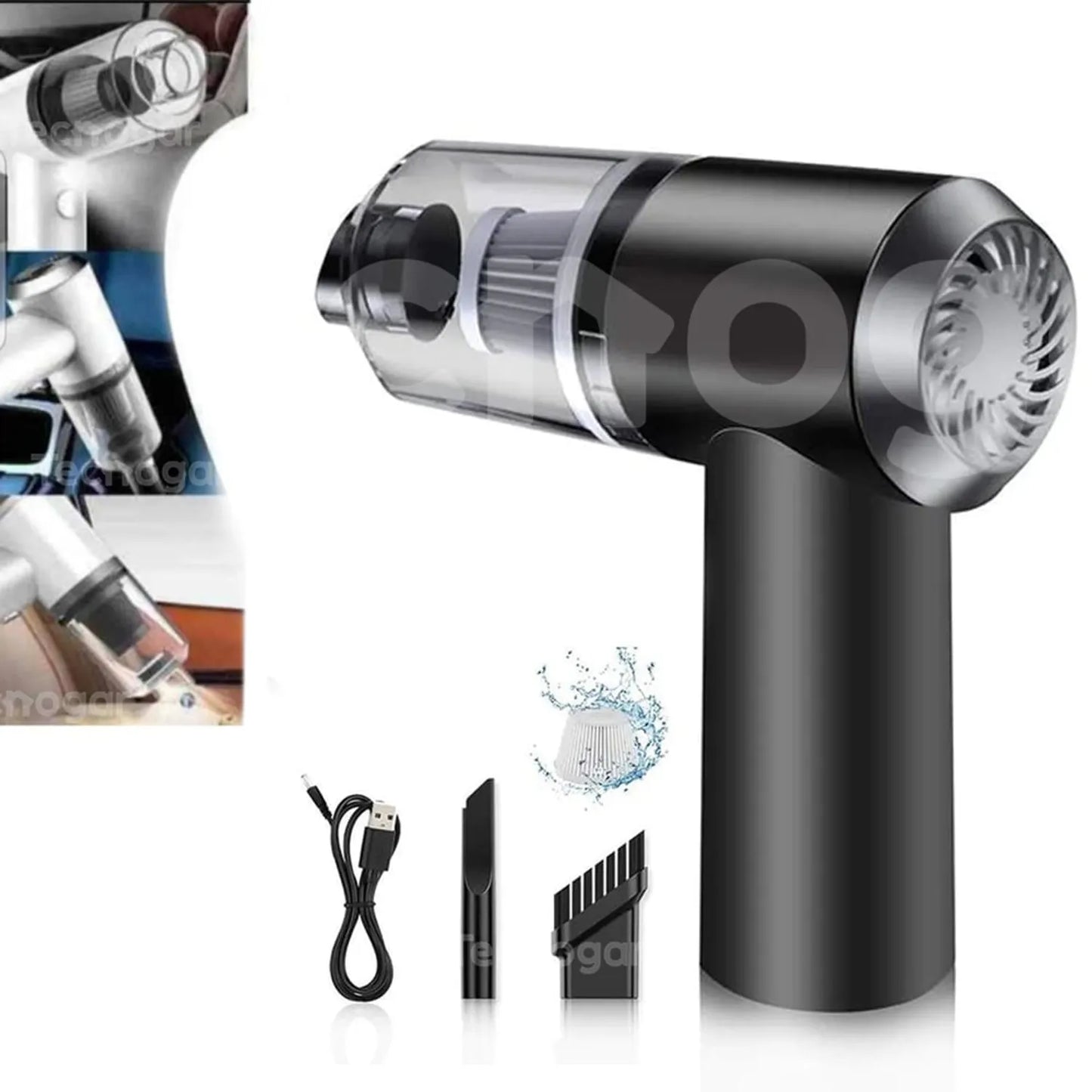 ASPIRADORA PORTATIL PARA EL HOGAR Y EL VEHICULO INALAMBRICA USB