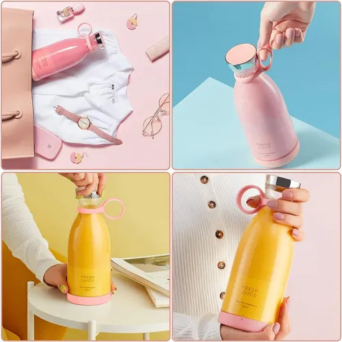 LICUADORA PORTATIL C/ANILLO DE AGARRE 420 ML "RECARGABLE USB"