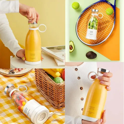 LICUADORA PORTATIL C/ANILLO DE AGARRE 420 ML "RECARGABLE USB"