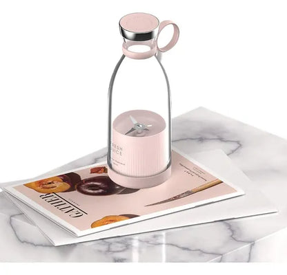 LICUADORA PORTATIL C/ANILLO DE AGARRE 420 ML "RECARGABLE USB"
