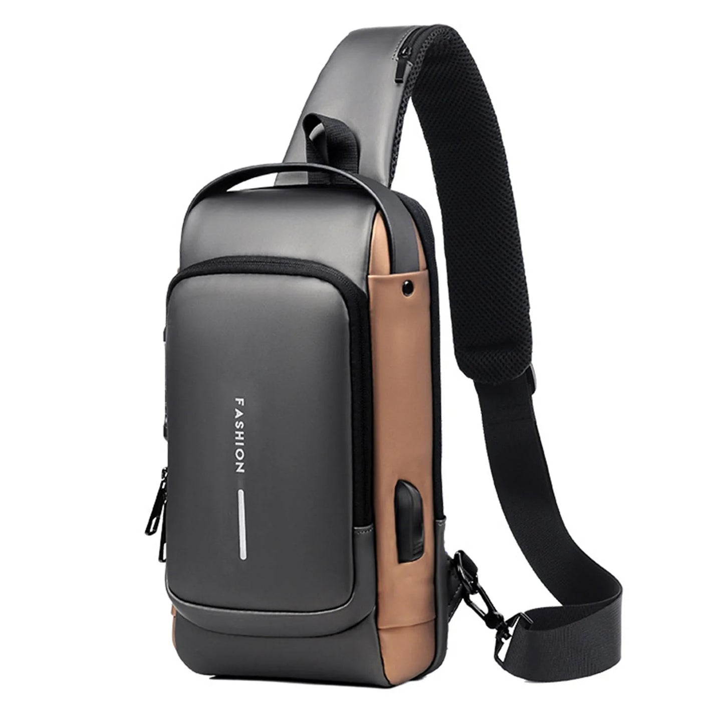 BOLSO DE HOMBRO DEPORTIVO AMTIRROBO CON CARGA USB