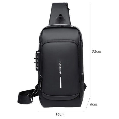 BOLSO DE HOMBRO DEPORTIVO AMTIRROBO CON CARGA USB