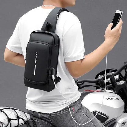 BOLSO DE HOMBRO DEPORTIVO AMTIRROBO CON CARGA USB