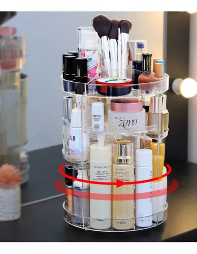 ORGANIZADOR SOPORTE ROTATIVO 360 MAQUILLAJE COSMETICOS