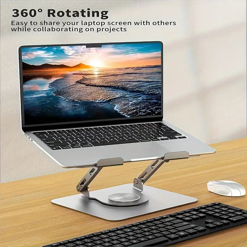 SOPORTE PARA PC PORTATIL EN ESCRITORIO TELESCOPICO GIRATORIO DE 360°