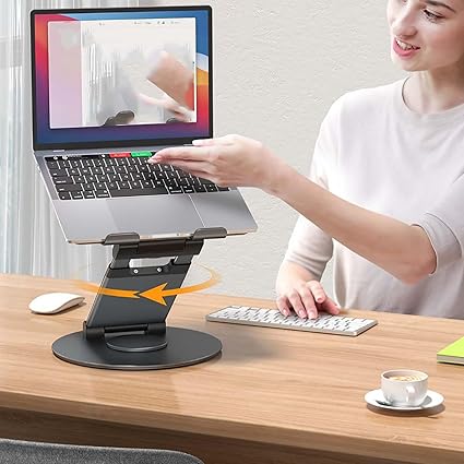 SOPORTE PARA PC PORTATIL EN ESCRITORIO TELESCOPICO GIRATORIO DE 360°