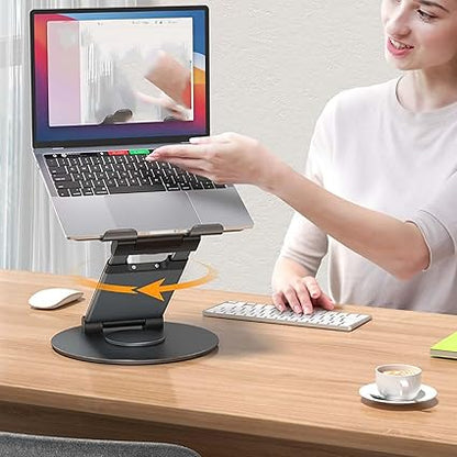 SOPORTE PARA PC PORTATIL EN ESCRITORIO TELESCOPICO GIRATORIO DE 360°
