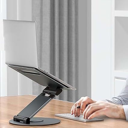 SOPORTE PARA PC PORTATIL EN ESCRITORIO TELESCOPICO GIRATORIO DE 360°