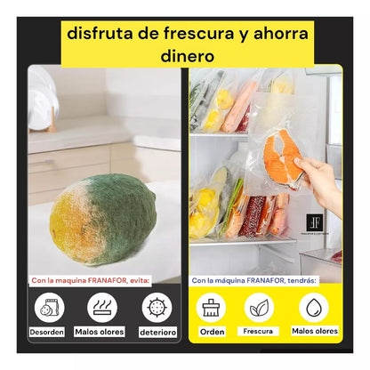 MAQUINA SELLADORA AL VACIO + BOLSAS  PARA ENVASAR ALIMENTOS